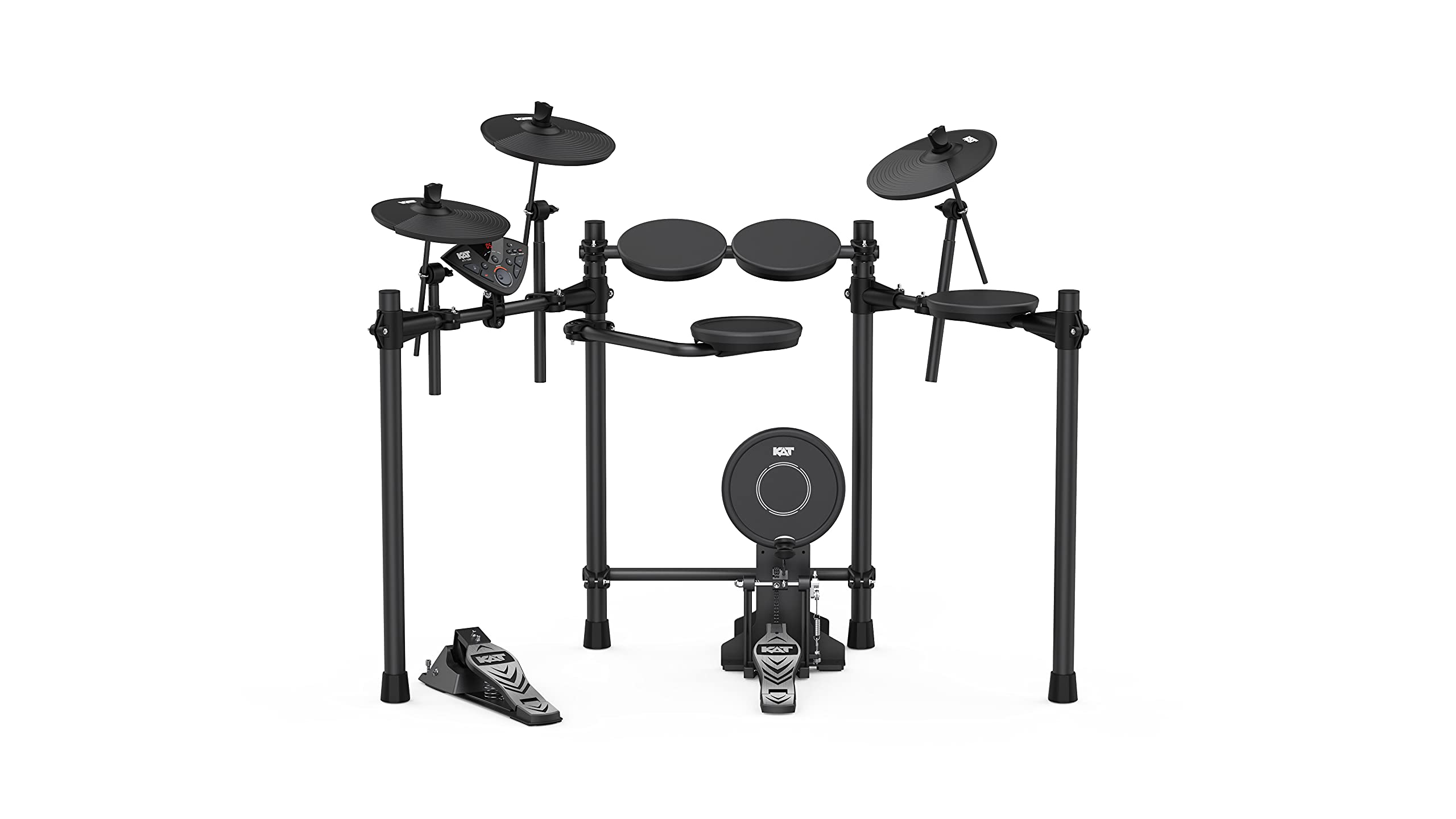 KAT Percussion KT-100 Electronic Drum Set with Mesh Pads - Professional Portable Digital Drum Kit for Home Practice, Studio Recording & Live Performance - Perfect for Beginners & Musicians