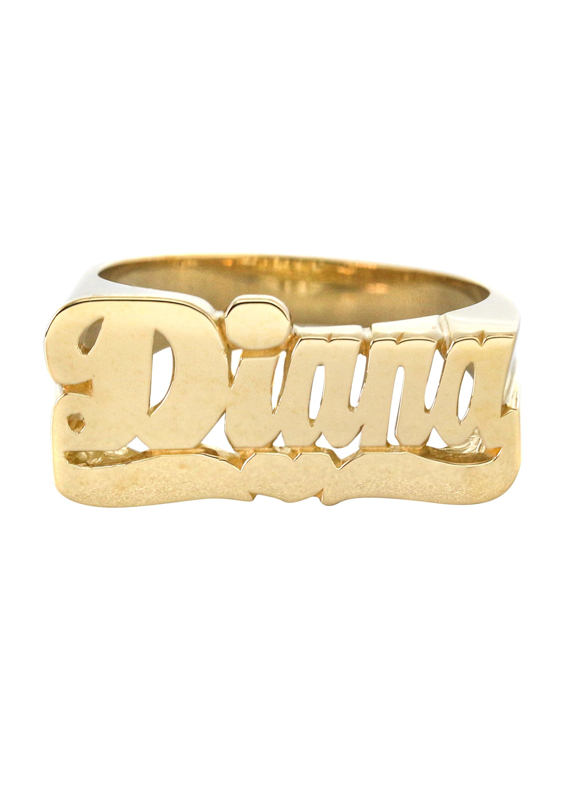 14K Gold Script Name Ring with Heart Charm - Personalized Custom Jewelry Gift for Women - Perfect for Anniversaries, Birthdays & Valentine's Day