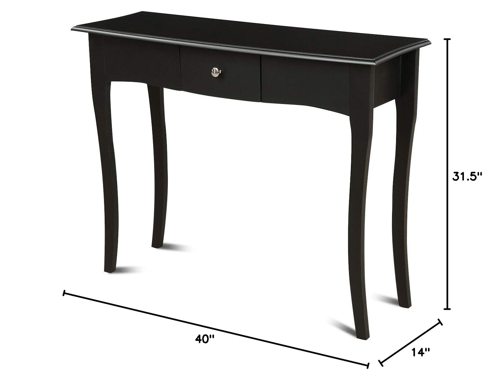 Caraya Retro Elegant Wood Console Table with Storage Drawer - Sturdy Durable Waterproof Entryway Sofa Side Table - Easy to Clean Accent Furniture for Hallway, Living Room & Home Decor