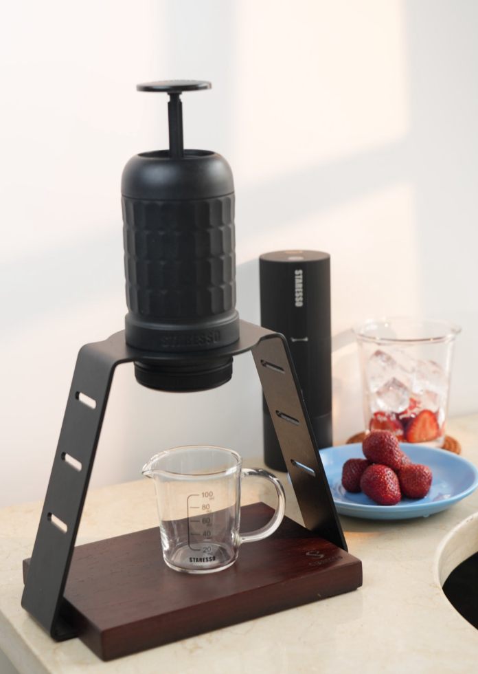 STARESSO Wood Bracket - Barista Brewing Stabilizer for Espresso Machines | Perfect for Home Coffee Brewing & Professional Barista Use