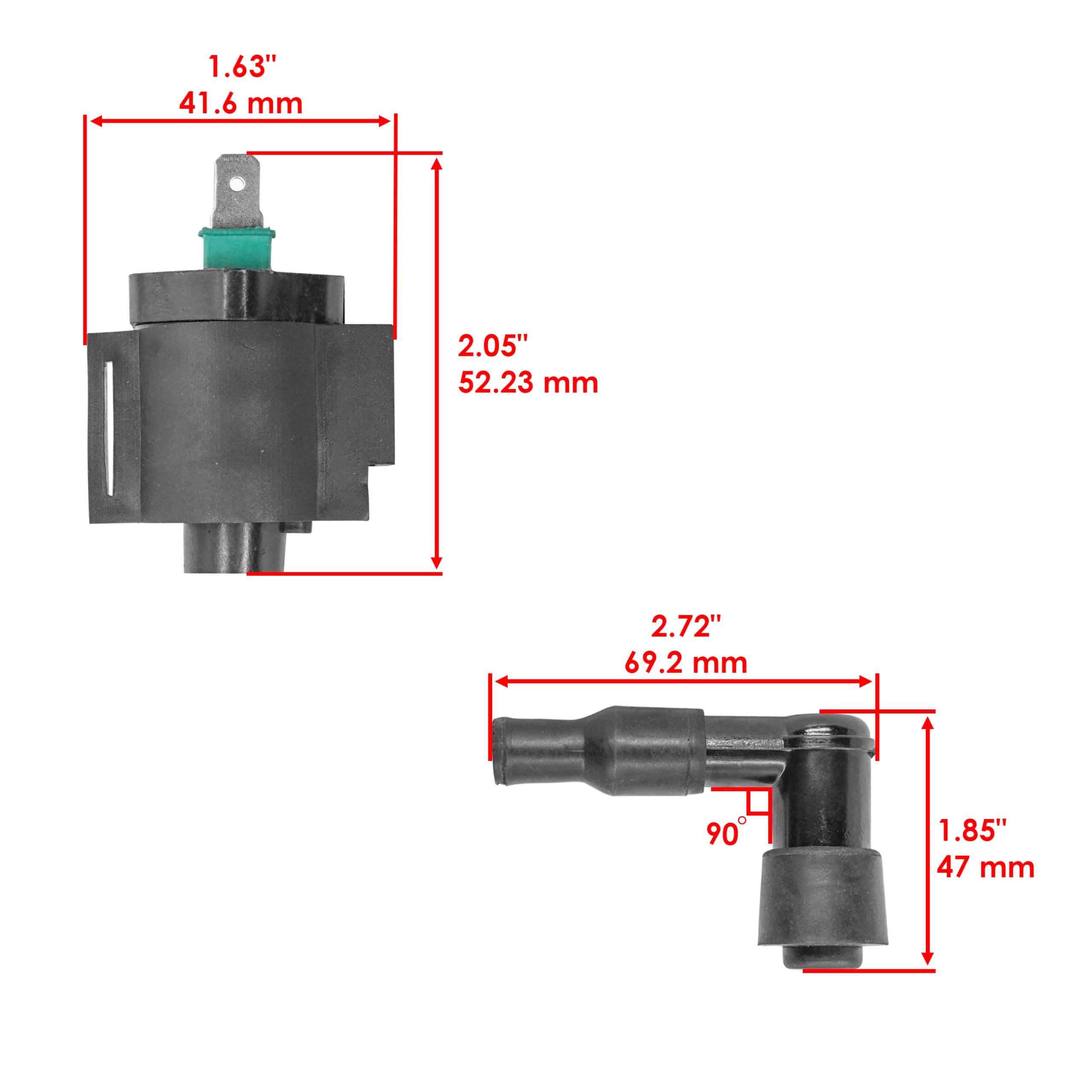 Caltric Ignition Coil Replacement for Honda XR250R XR-250R XR 250 R 1984-1995 - Compatible with 1985-1995 Models - High Performance Motorcycle Part for Off-Road & Trail Riding