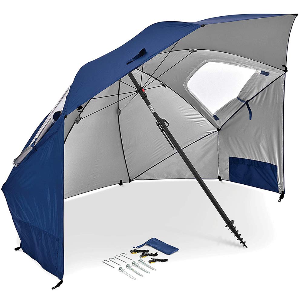 Premium HMLOPX 8-Foot UPF 50+ Sun Shade Sail - Waterproof Outdoor Canopy Umbrella with Fixing Kit for Beach, Garden, Patio & Sports Events (Blue) - Perfect for Backyard BBQs, Poolside Lounging & Outdoor Gatherings
