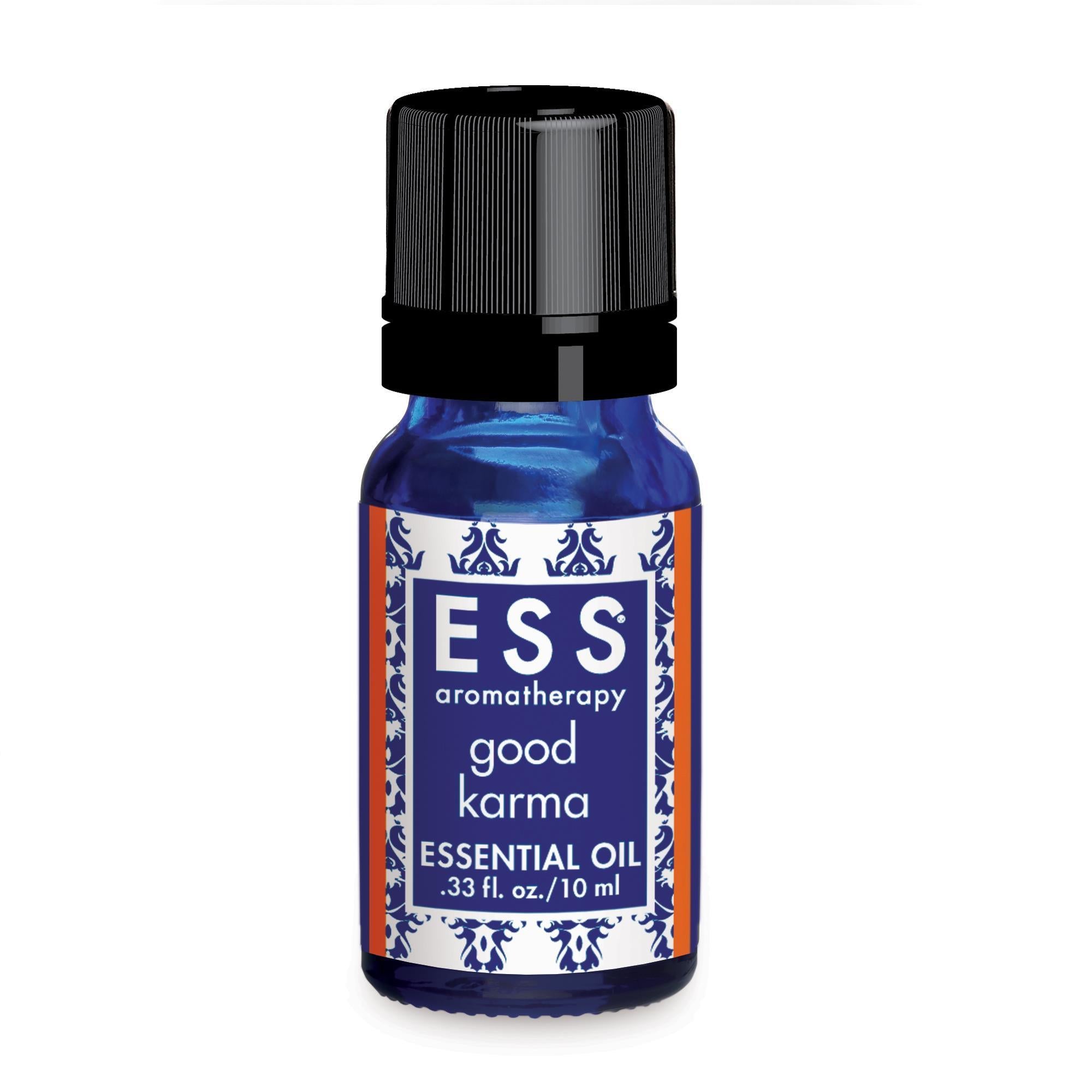 ESS Good Karma Essential Oil Blend - 10 mL Pure Aromatherapy Oil for Relaxation, Stress Relief & Meditation | Perfect for Diffusers, Massage & Home Spa