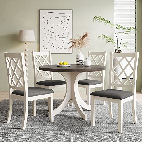 Brown Table+gray Chair