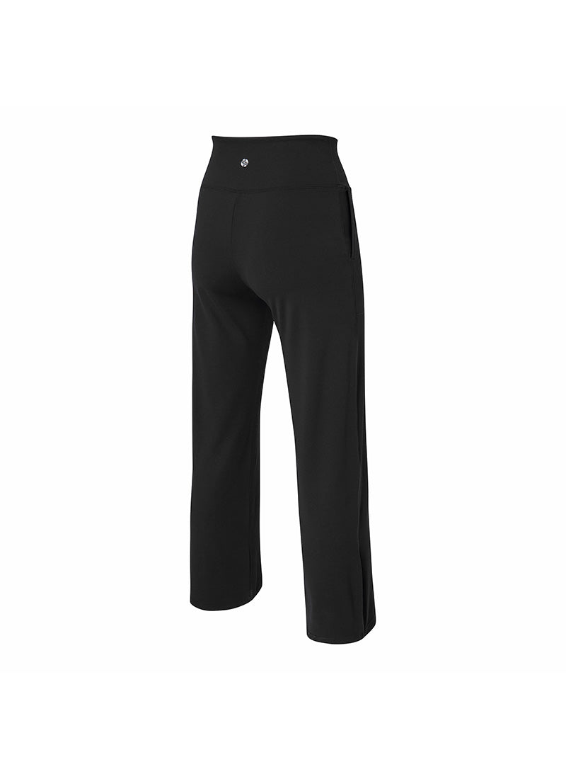 Black Label Power Rise Pocket Wide Leggings - High Waist Yoga Pants with Side Pockets for Women | Perfect for Workouts, Running, Yoga & Everyday Comfort