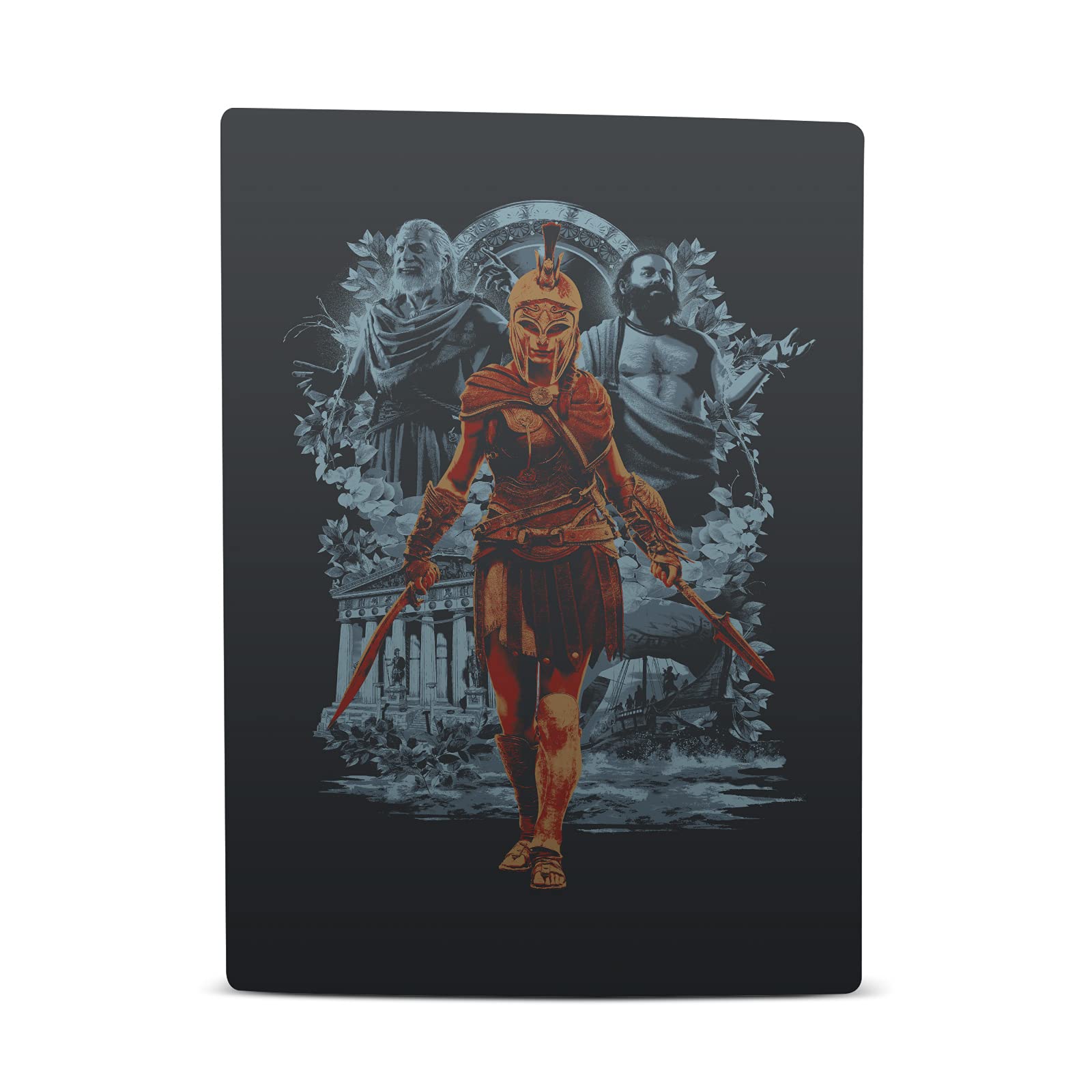 Premium Matte Vinyl Faceplate Sticker & Gaming Skin Cover for Sony PS5 Digital Edition Console & DualSense Controller - Kassandra Vine Odyssey Artwork - Perfect for Gaming Setups, Themed Rooms & Collector Displays