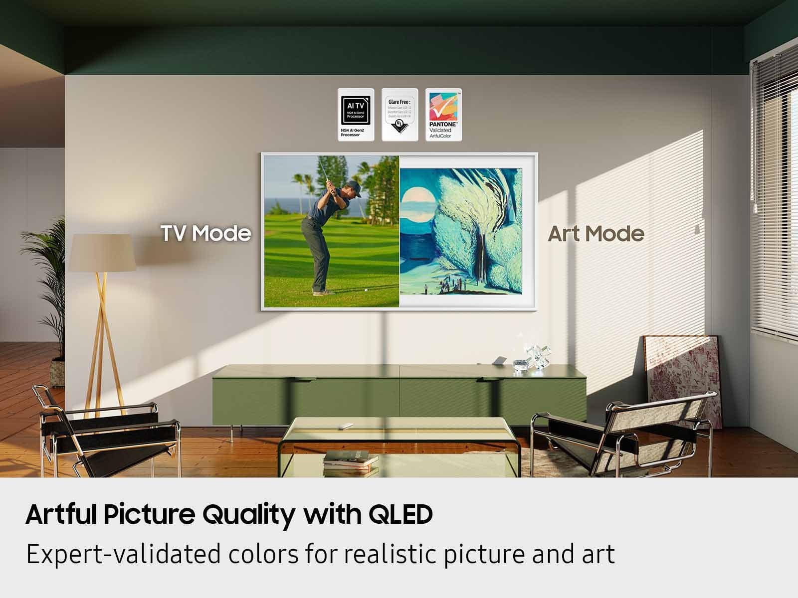 Samsung The Frame QLED 4K Smart TV with Art Mode & AI Vision (2025 Model) - 50 Inch Wall-Mounted Display for Living Room, Bedroom & Home Theater