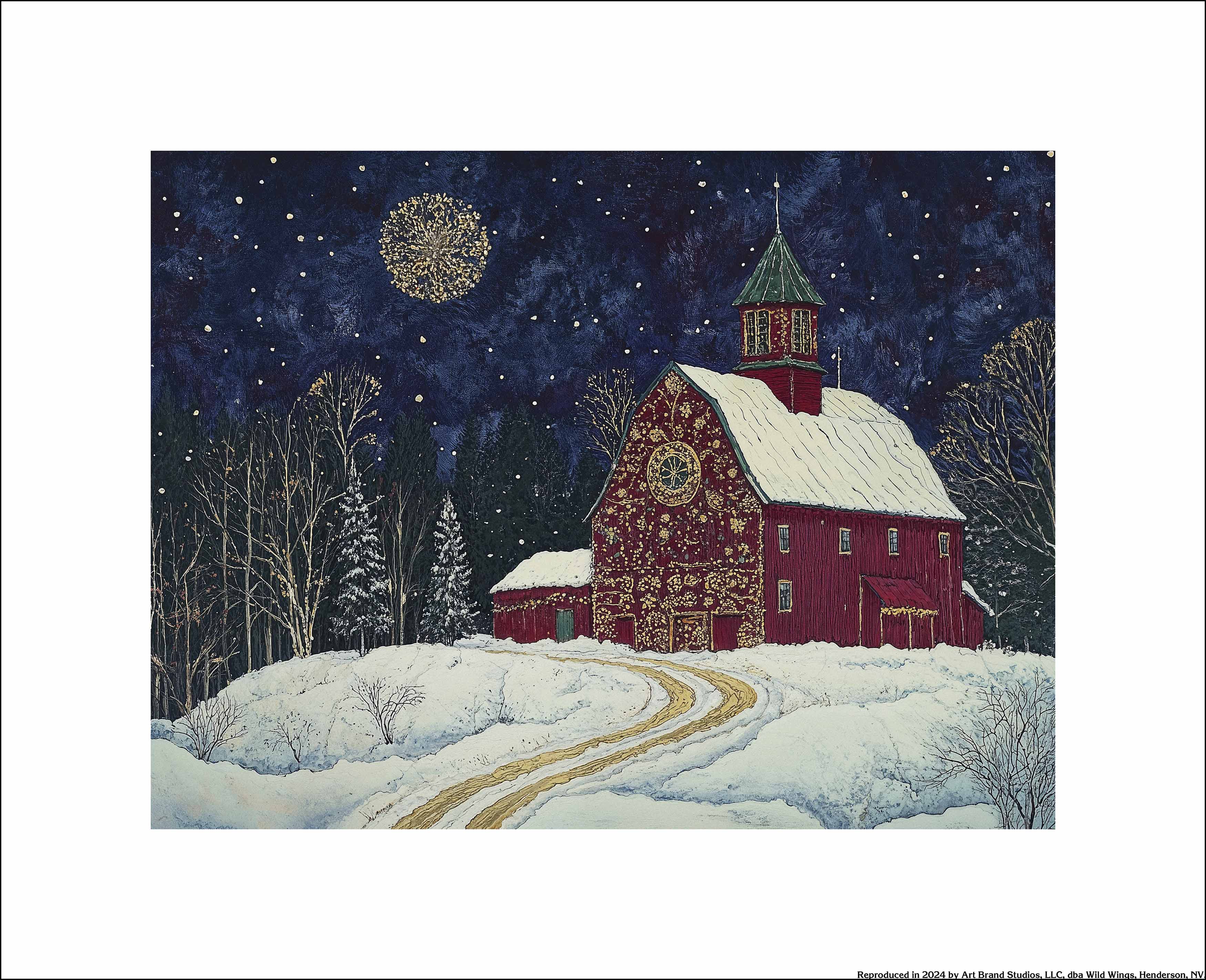 Christmas on the Homestead Art Prints - Vintage Holiday Wall Decor for Farmhouse, Rustic & Cozy Home Decor - Perfect for Living Room, Bedroom & Christmas Gift