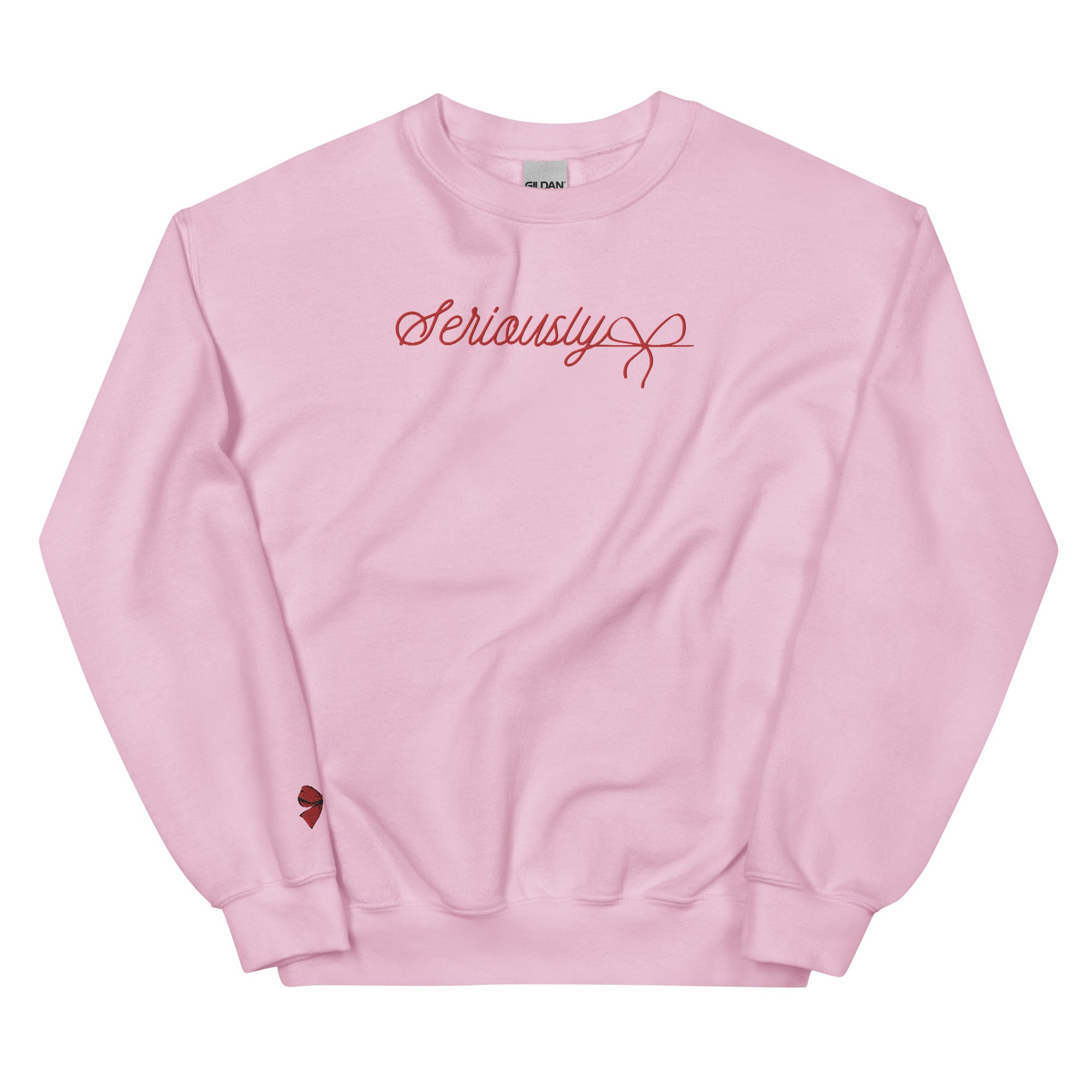 Seriously Embroidered Crewneck Sweatshirt - Soft Cotton Unisex Pullover for Men & Women | Perfect for Casual Wear, Street Style & Lounge Comfort