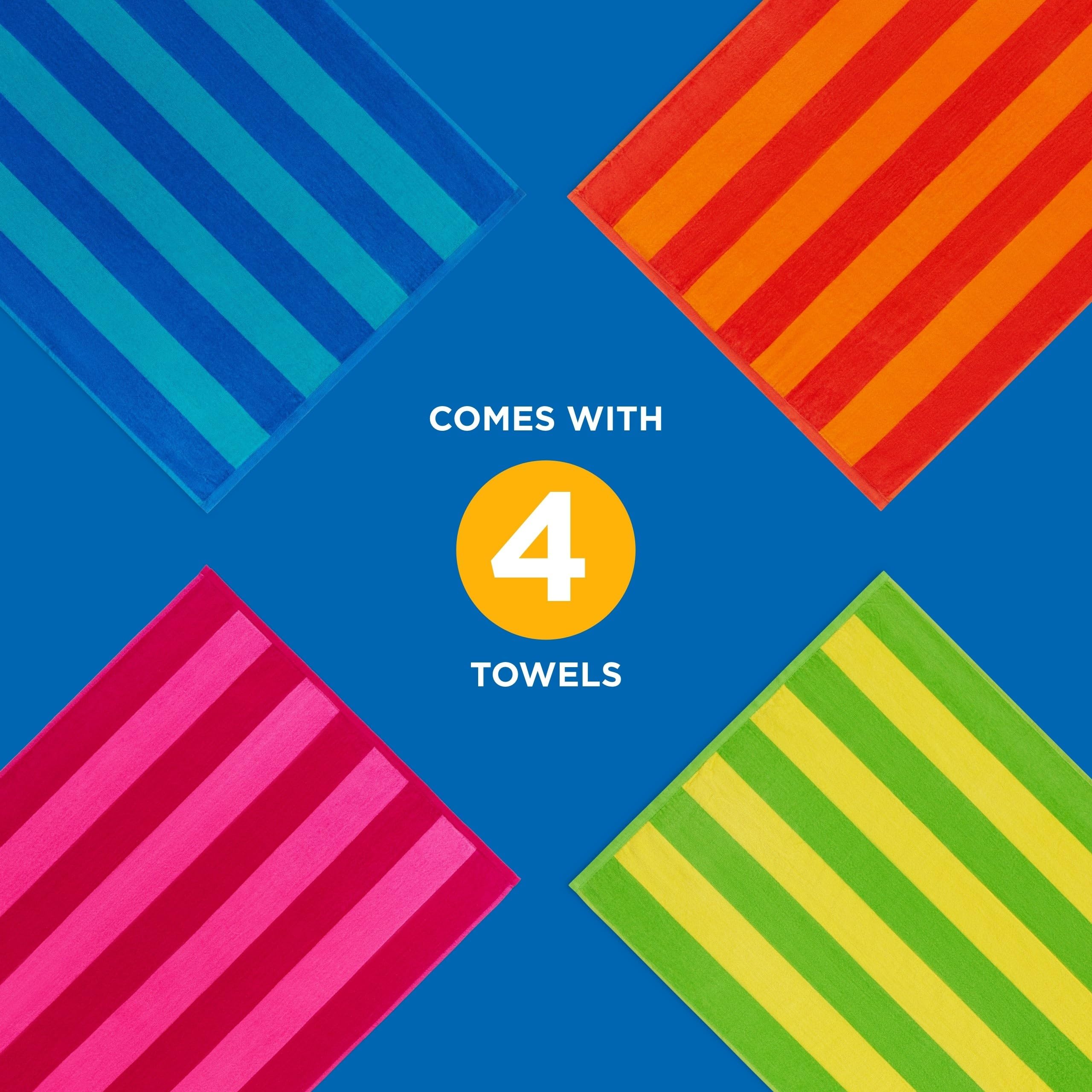 Kaufman - 4 Pack Soft Oversized Beach Towels 30