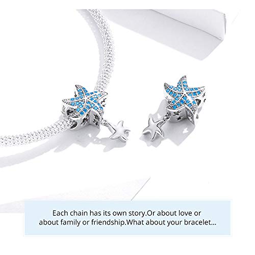 925 Sterling Silver Ocean Animal Charms for Pandora Bracelets - Fish, Crab & Starfish Charms for Women | Perfect for Beach Vacations, Summer Jewelry & Gift Giving