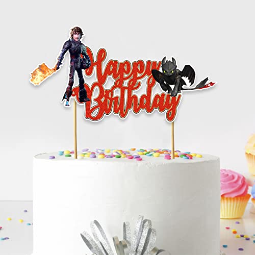 How to Train Your Dragn Happy Birthday Cake Topper