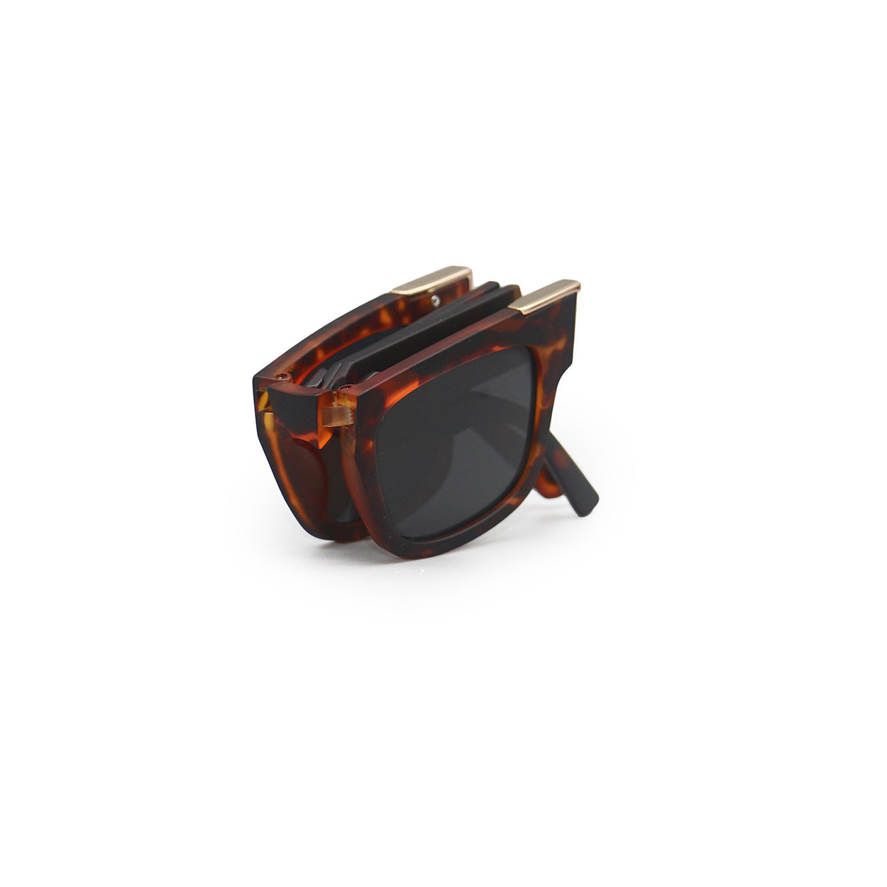 Foldable Tortoise Prescription Glasses Case - Durable & Portable Eyewear Holder for Travel, Work, and Daily Use