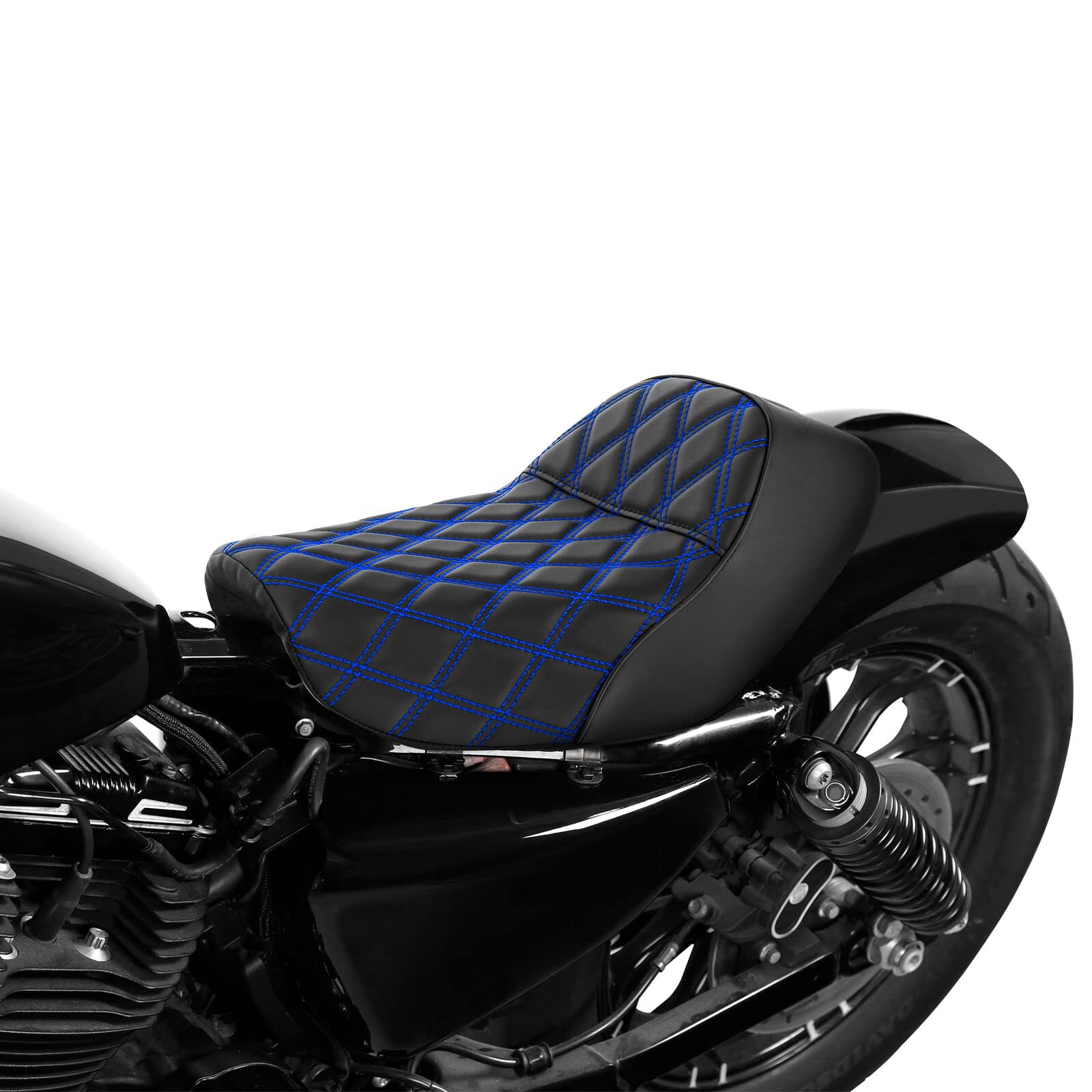 Premium TCMT Rider & Pillion Cafe Solo Seat Cushion for Harley Sportster Forty-Eight XL1200 & 883 (2010-2022) - Comfortable Motorcycle Seat Upgrade for Long Rides & City Cruising