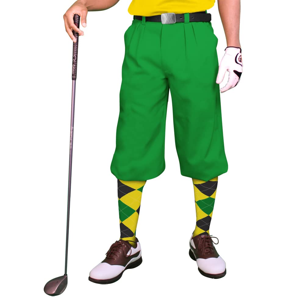 Premium Lime Green Microfiber Golf Pants for Men - Breathable Stretch Performance Trousers - Perfect for Golf, Tennis & Casual Wear