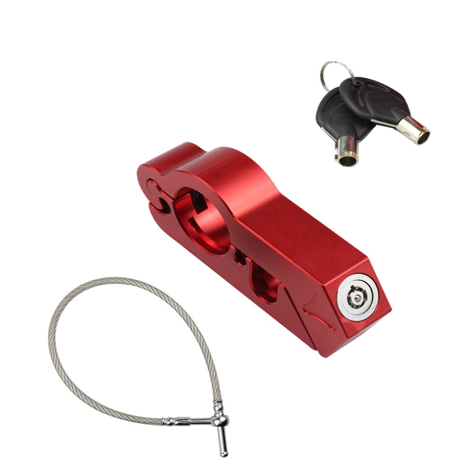 Heavy Duty Motorcycle Helmet Lock with 2 Keys - Anti-Theft Handlebar Grip for Motorbikes & Scooters - Secure Parking Protection