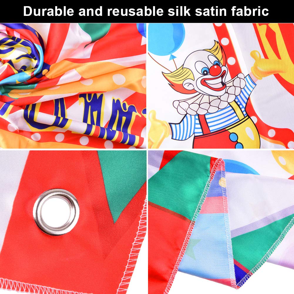 Circus Carnival Party Decorations - 20 Carnival Balloons, 11 Photo Booth Props & Backdrop Banner for Circus Themed Birthday, Baby Shower & Carnival Events