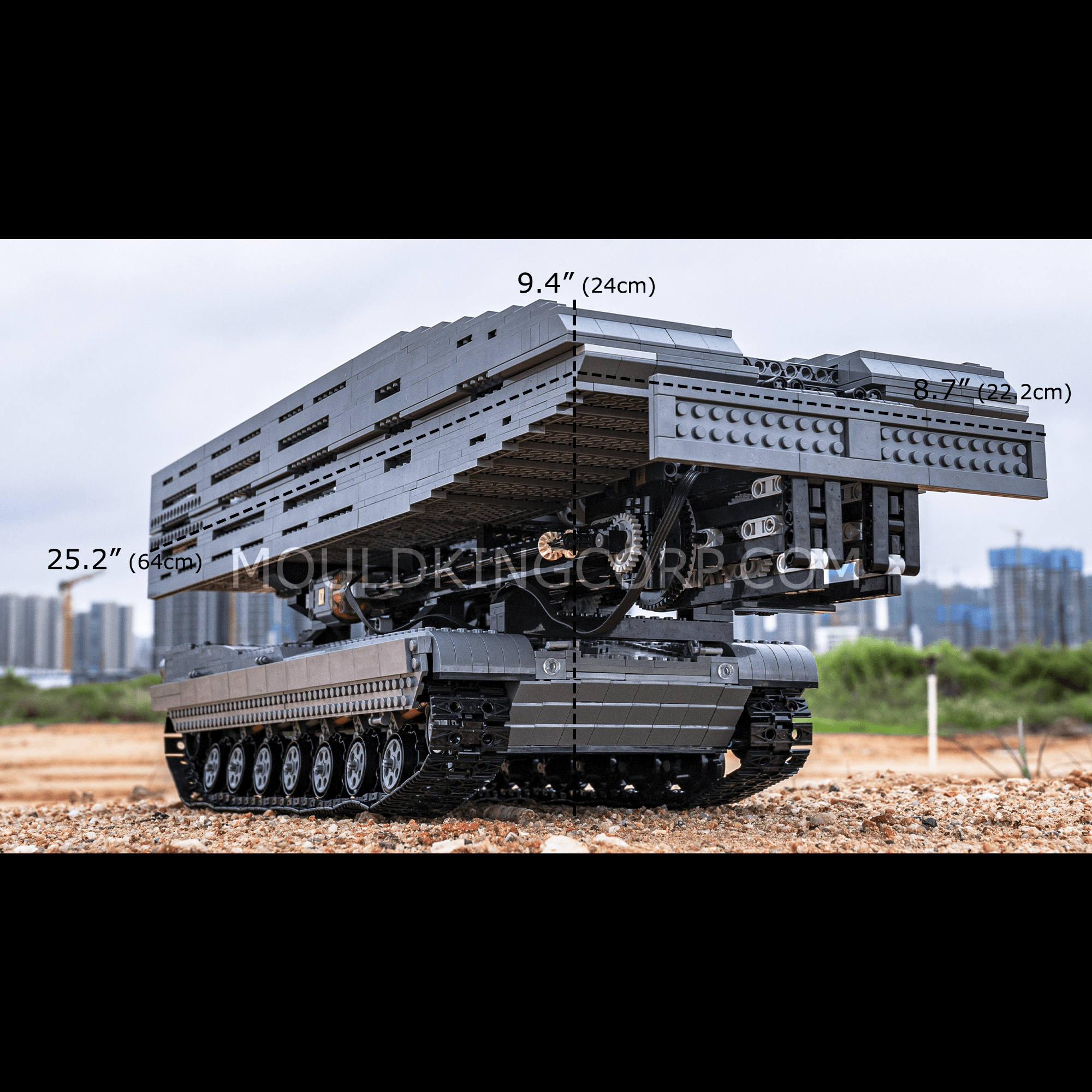 MOULD KING 20002 Assault Bridge Layer Remote Control Building Blocks Set - 2,388 PCS Military Engineering Toy for Kids & Adults | STEM Educational Construction Kit for Battlefield Scenes & War Game Play