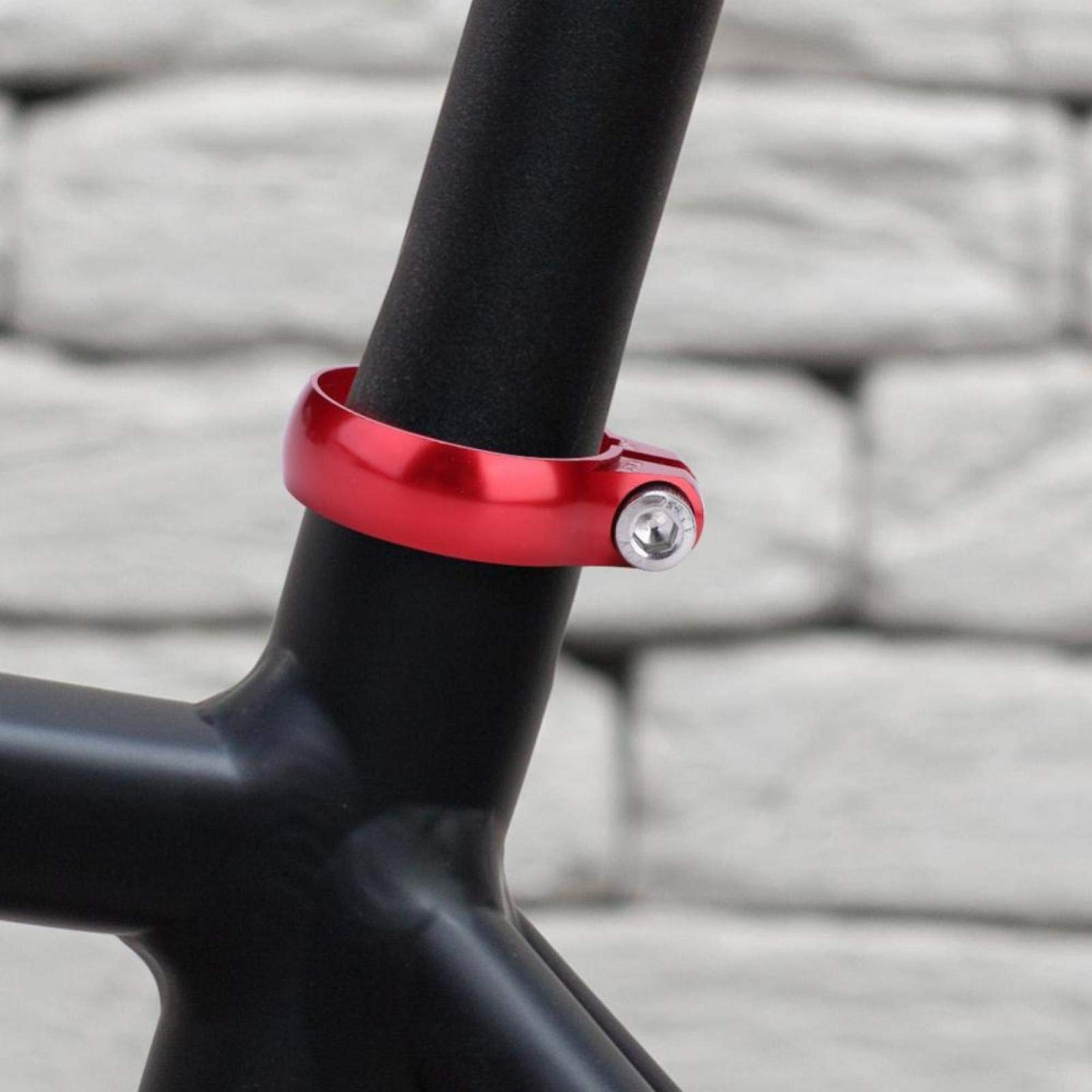 Allsor 2 Colors Bike Seatpost Clamp for 27.2mm - Mountain & Road Bicycle Seat Post Fixing Bolt - Perfect for Cycling, Commuting & Outdoor Adventures