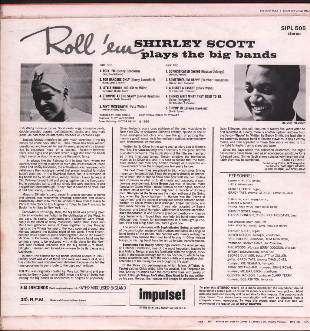 Shirley Scott Plays the Big Bands - Classic Jazz & Swing Music Album for Relaxation, Dinner Parties & Vintage Music Lovers