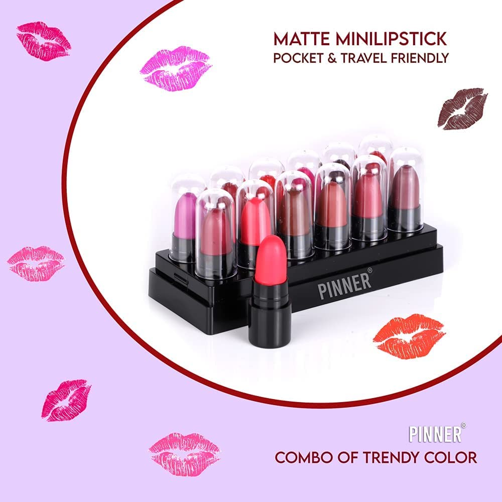 12-Piece Mini Matte Lipstick Set - Long Lasting, Travel Friendly, Trendy Colors | Perfect for Everyday Wear, Parties & Gifts