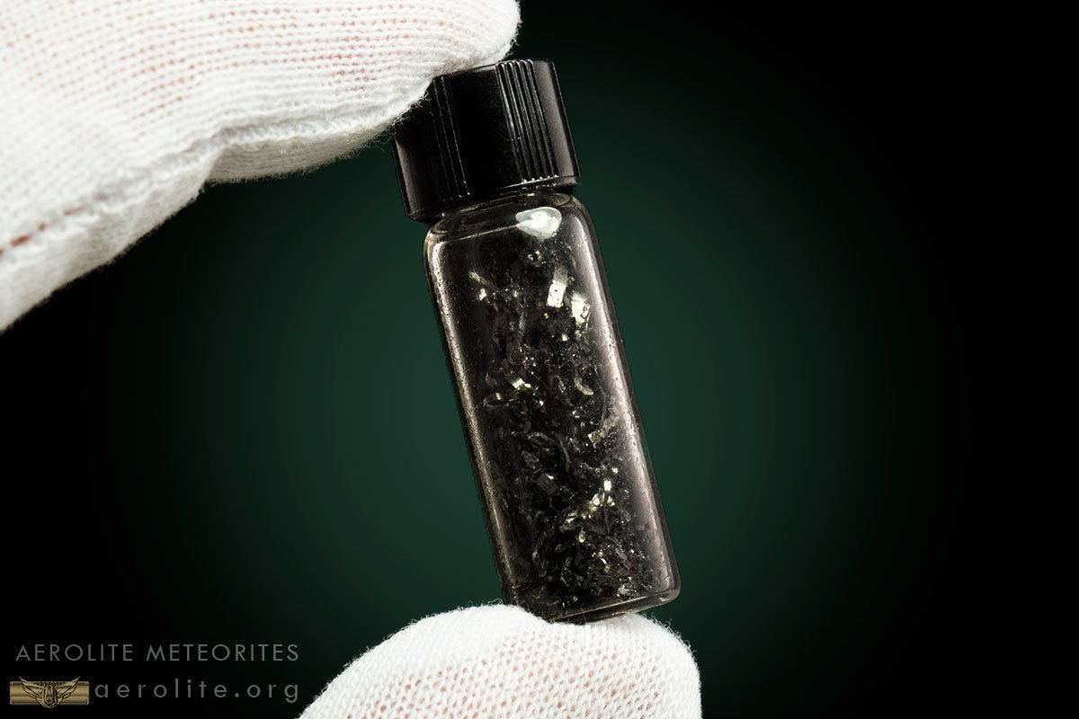 Authentic Iron Meteorite Fragments in Glass Vial with Magnet - Genuine Space Rock Specimen for Collectors, Science Education & Home Decor Display