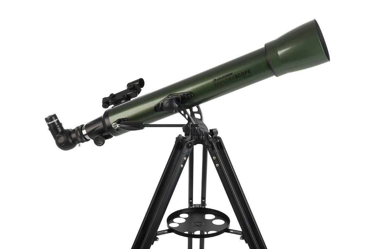 ExploraScope 70AZ Telescope for Adults & Kids - Portable Refractor Telescope with 70mm Aperture for Stargazing, Moon Viewing & Astronomy Beginners - Perfect for Backyard, Camping & Outdoor Adventures