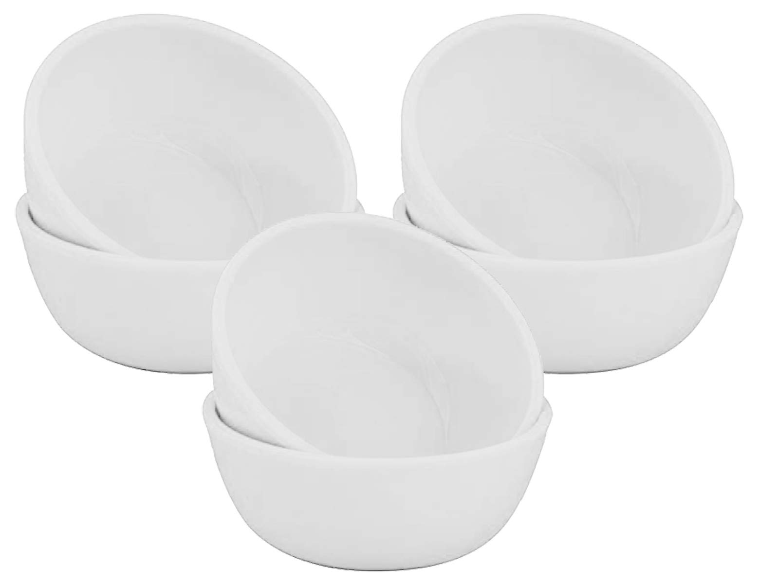Kuber Industries 6-Piece Unbreakable Plastic Mixing Bowl Set - Microwave Safe, 250ml, White (KUBMART16429) - Perfect for Salad Prep, Baking & Kitchen Storage