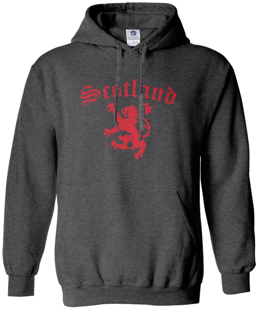 Threadrock Women's Lion of Scotland Hoodie Sweatshirt - Cozy Fleece Pullover with Celtic Design for Casual Wear & Outdoor Activities