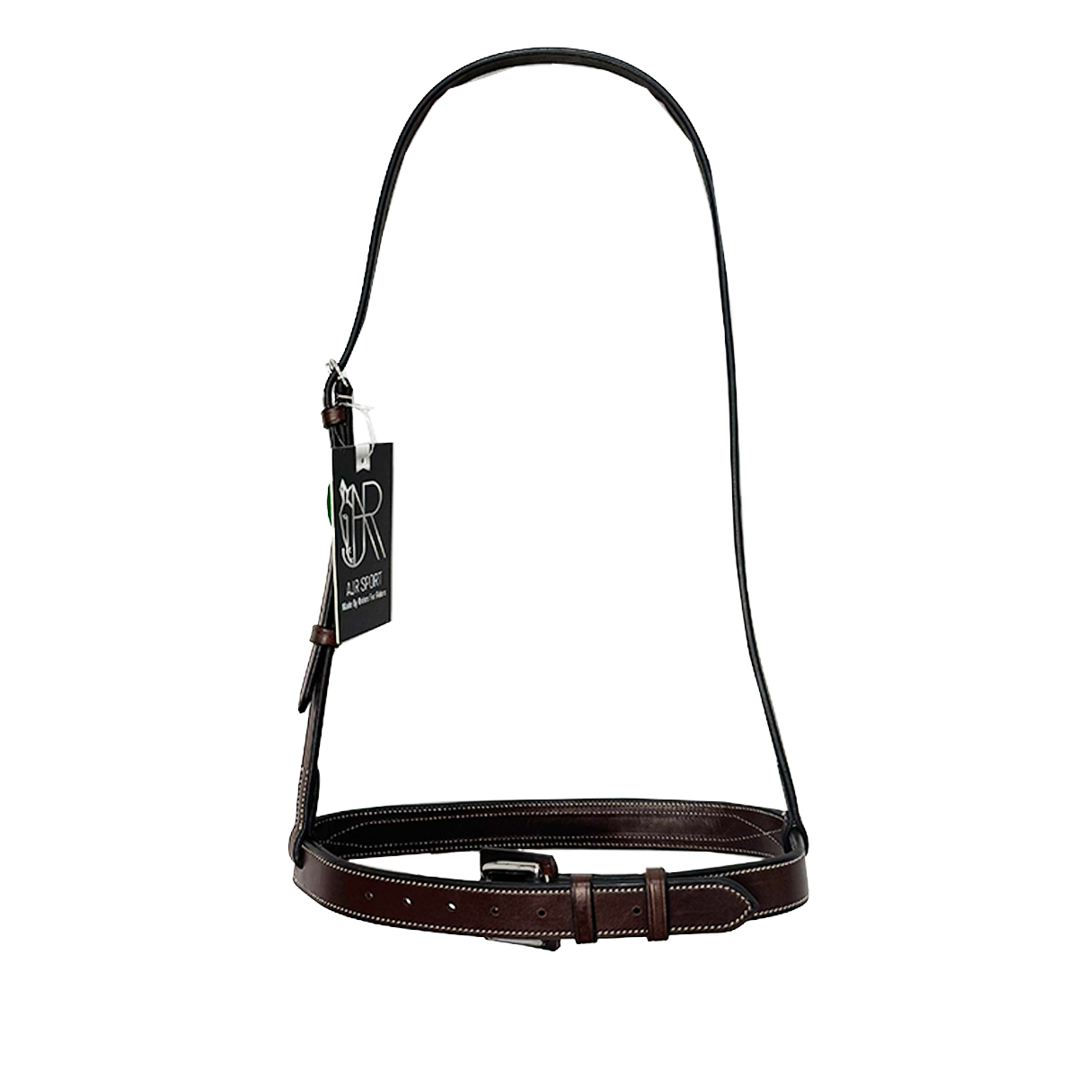 AJR Hunter Noseband with Metal Plate Insert - English Bridle Noseband for Equestrian Riding, Horse Training & Show Jumping - Perfect for Dressage, Hunter/Jumper & English Riding Competitions