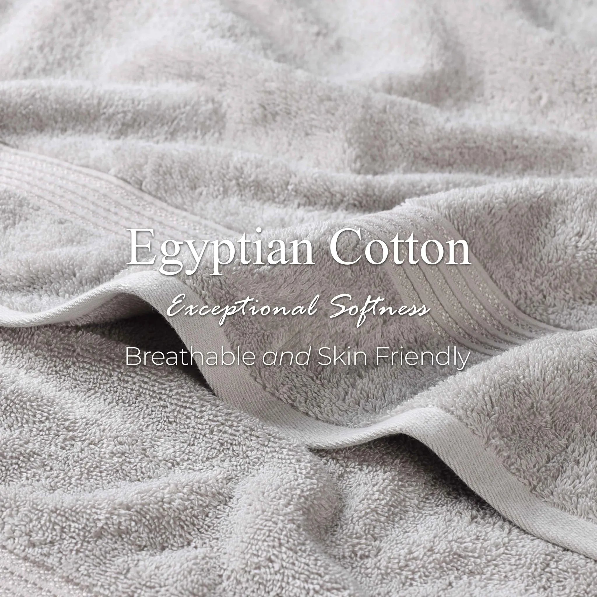 Premium Heritage Egyptian Cotton Bath Towel Set of 2 - Ultra Soft, Highly Absorbent & Quick Dry - Luxury Spa & Bathroom Essentials for Home & Hotel Use