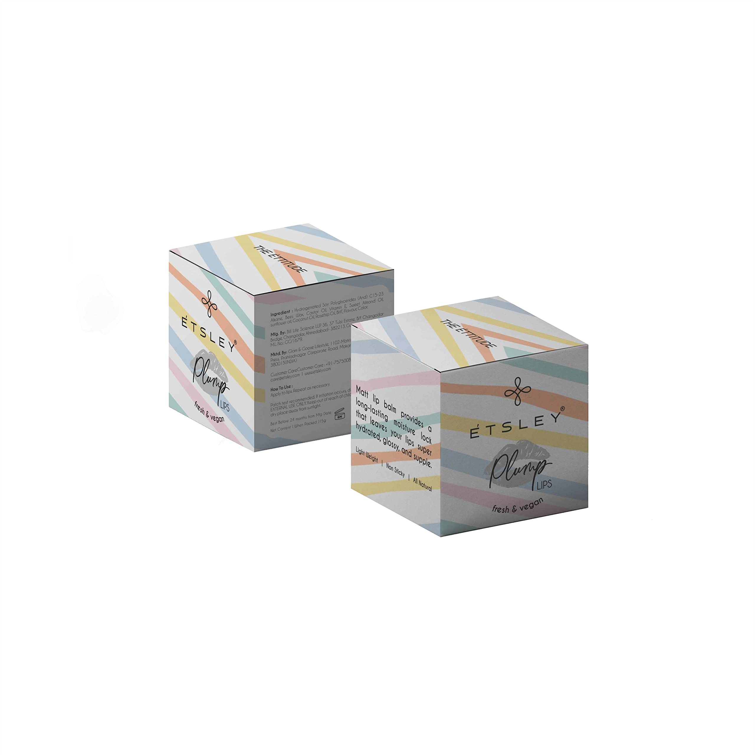 Plump Lips Cherry Berry Matt Lip Balm - Hydrating & Long-Lasting Lip Care for Soft, Smooth Lips - Perfect for Daily Use, Makeup Prep & On-the-Go Moisture
