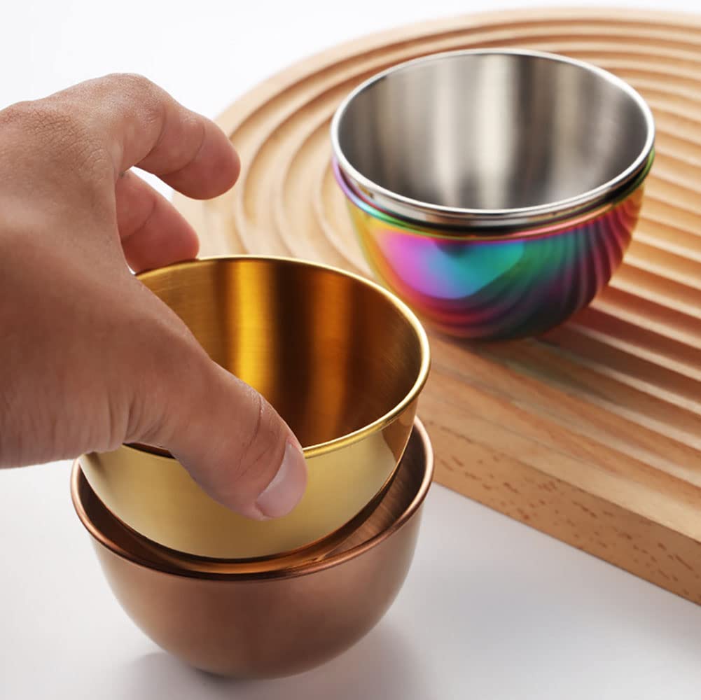 8-Pack Stainless Steel Mini Dessert Bowls - 3.35
