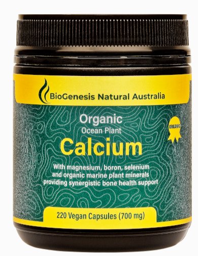 Biogenesis Ocean Plant Calcium Capsules - Natural Marine Algae Calcium Supplement for Bone Health & Joint Support - Perfect for Adults & Seniors for Daily Wellness