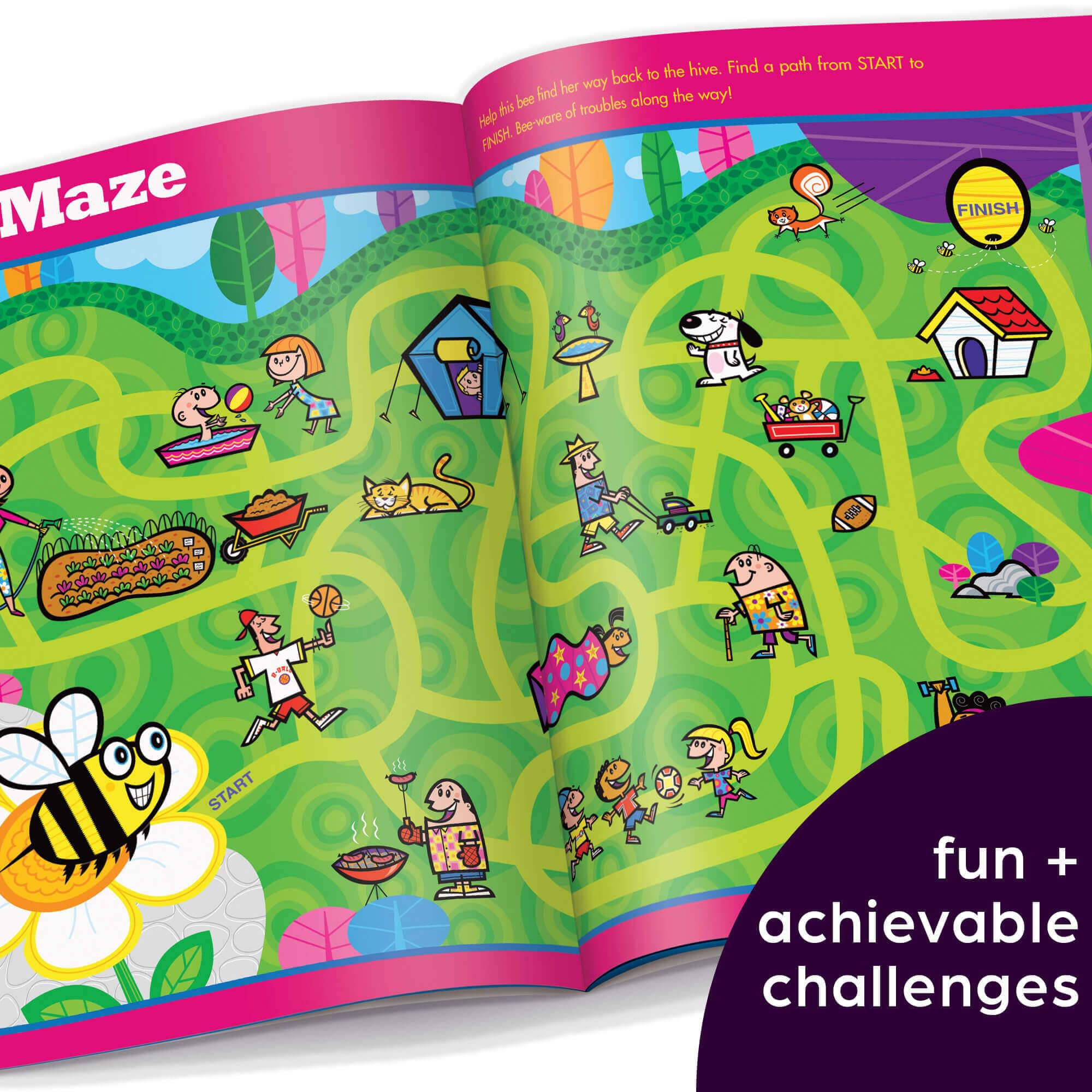 Amazing Mazes Beginner Activity Books for Kids Ages 3-6 | 2-Pack of 144 Page Screen-Free Puzzle Books | Fun & Challenging Learning Games for Preschoolers | Perfect for Travel, Rainy Days & Classroom Activities