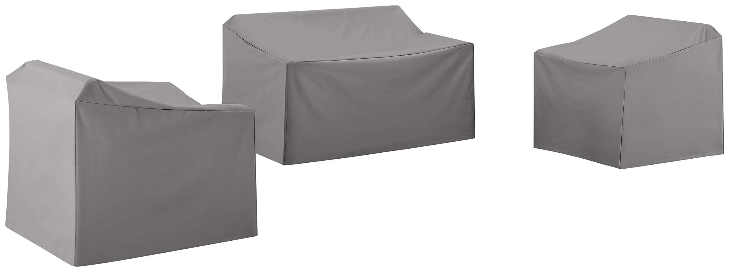 Waterproof 3-Piece Outdoor Furniture Cover Set for Patio Chairs & Loveseat - All-Weather Protection, Gray | Perfect for Backyard, Deck, Garden & Poolside Use