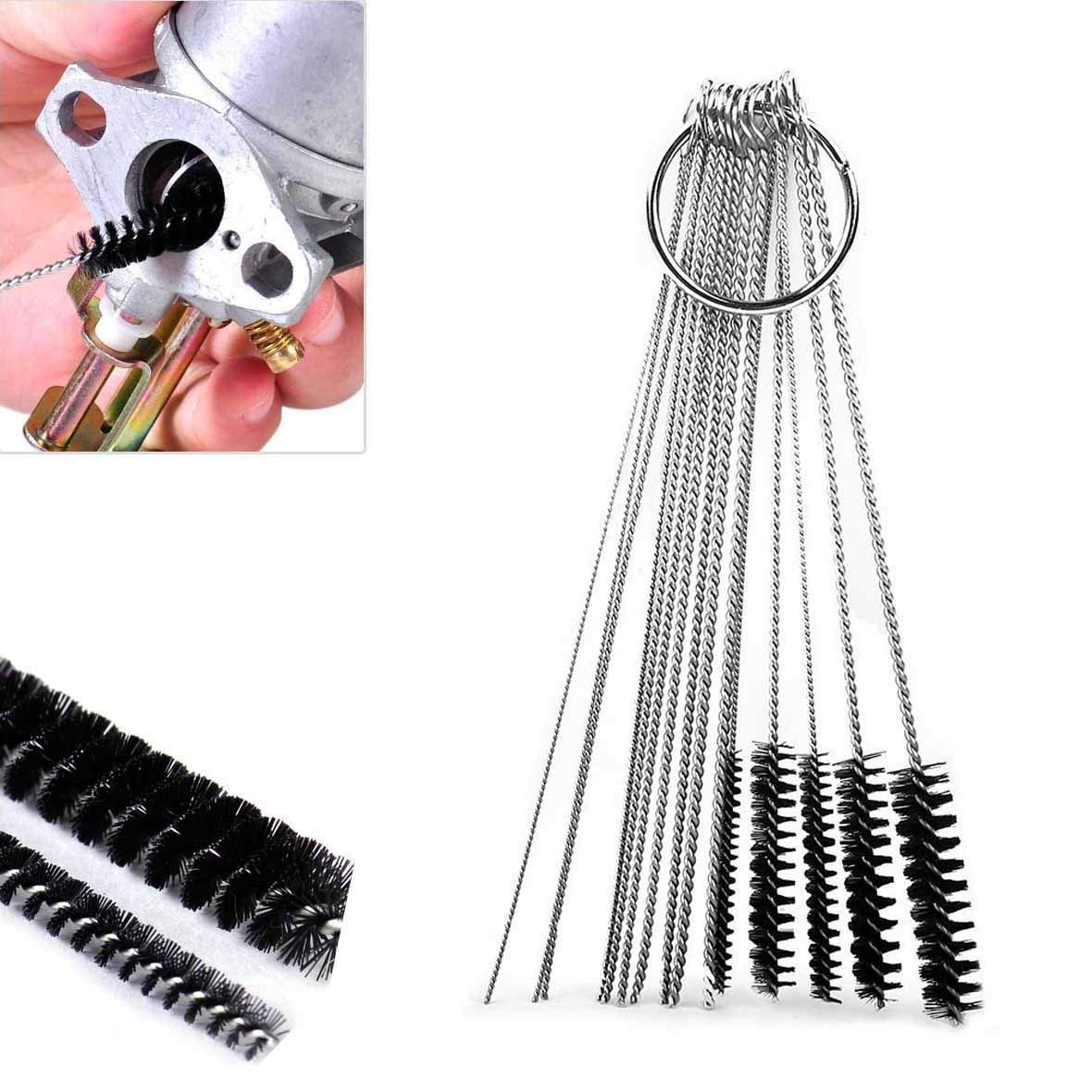 10-Piece Carburetor Adjustment Tool Kit for 2-Cycle Engines - Carb Tune Up Tool Set with Cleaning Brush & Black Case (Ideal for Lawn Mowers, Chainsaws, Weed Eaters & Small Engine Maintenance)