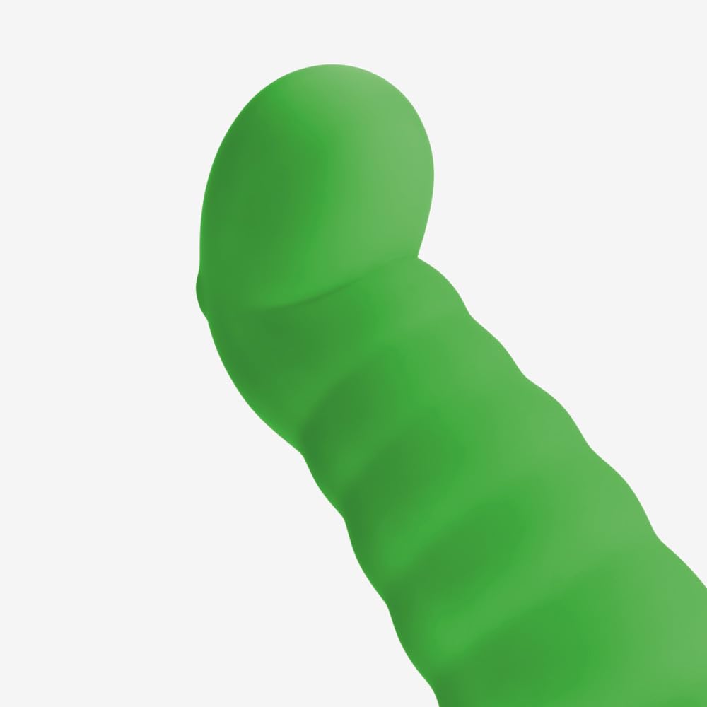 Premium Rechargeable Silicone Dildo Vibrator - FUN FACTORY G5 Series Adult Toy for Women & Men | Waterproof, Body-Safe Luxury Sex Toy | Perfect for Couples Play, Solo Pleasure & Sensual Exploration (Patchy Paul Green)
