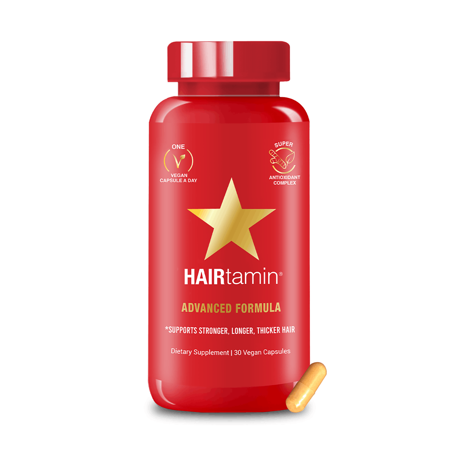 Hairtamin ADV Hair Growth Vitamins - 1 Month Supply for Thicker, Stronger Hair - Perfect for Men & Women with Thinning Hair or Hair Loss