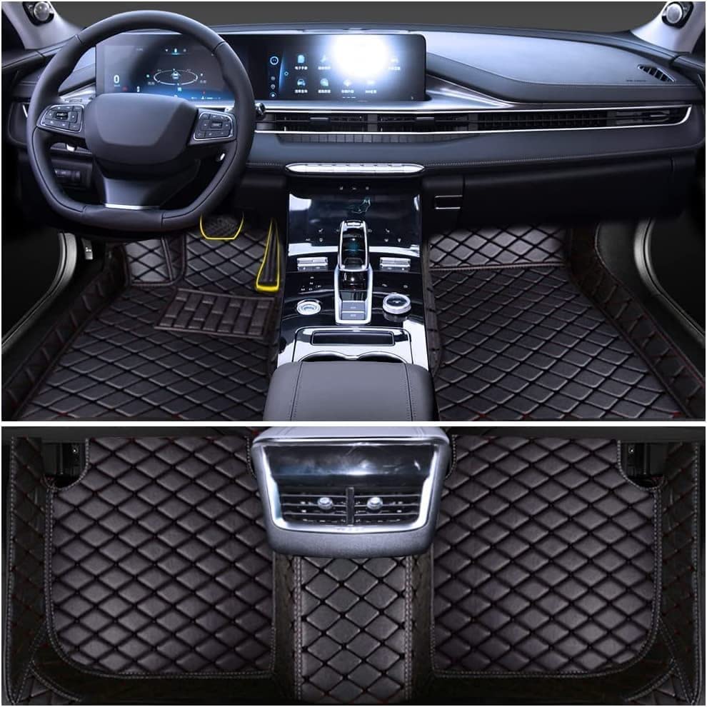 Premium Custom Floor Mats for Mazda MX-5 Miata 1995-2004 - Waterproof Leather Car Floor Liners with Non-Slip Design, Full Coverage Protection (Black) - Perfect for Daily Driving, Road Trips & Car Shows