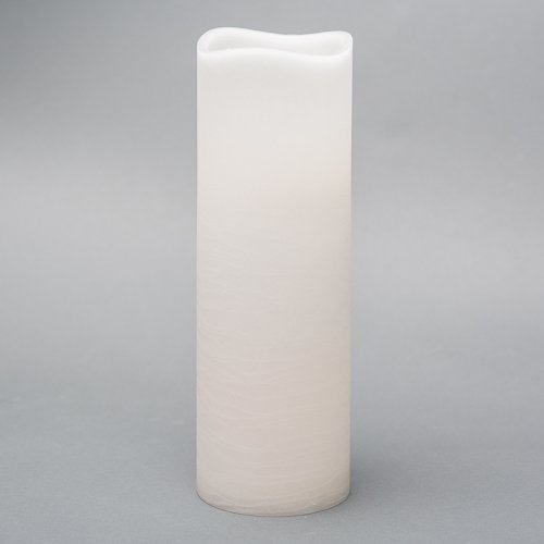 Richland Large LED Pillar Candles with Wavy Top - Set of 6, 4x12 Inches, Flameless Battery Operated Candles - Perfect for Home Decor, Weddings, and Romantic Ambiance