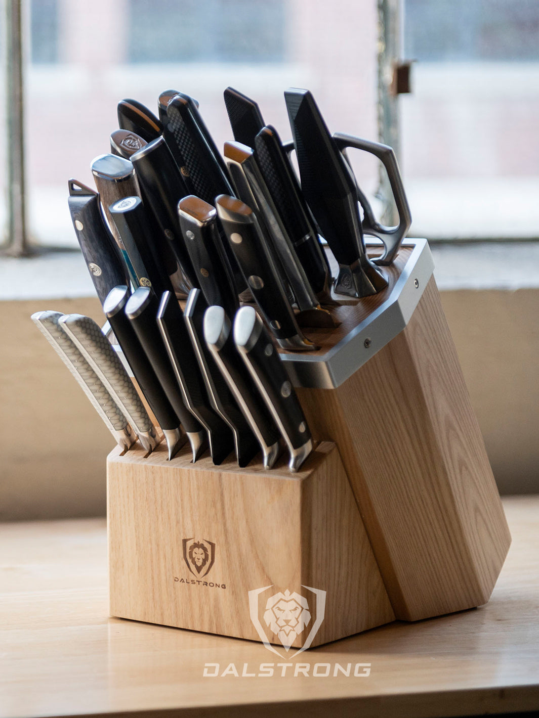 Premium Universal Knife Block with 23 Slots - Dalstrong © | Perfect for Kitchen Organization & Knife Storage