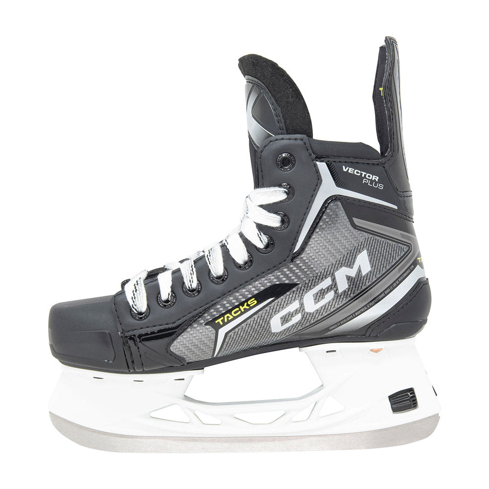 CCM Tacks Vector Plus 2024 Intermediate Ice Hockey Skates - Lightweight Performance Skates for Youth & Adult Players - Perfect for Rink Practice & Competitive Games