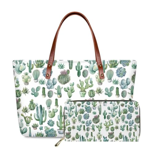 Green Cactus Print
