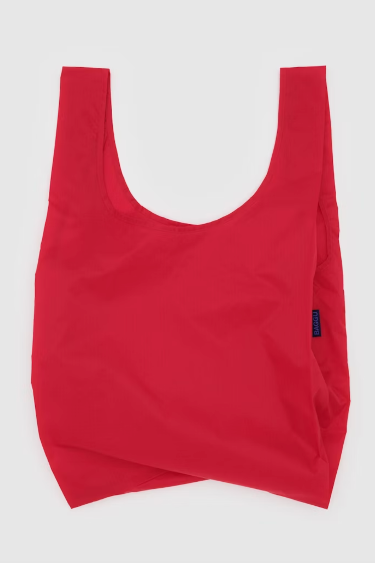 BAGGU Standard Reusable Shopping Bag - Candy Apple Red | Eco-Friendly Grocery Tote for Shopping, Beach & Travel