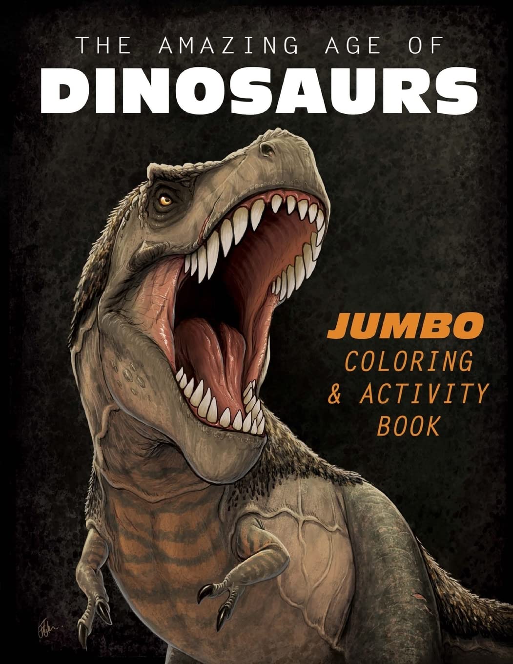 Dinosaur Coloring Book for Kids - Jumbo Activity Book with Fun Facts & Stickers | Perfect for Travel, Birthday Gifts & Classroom Learning