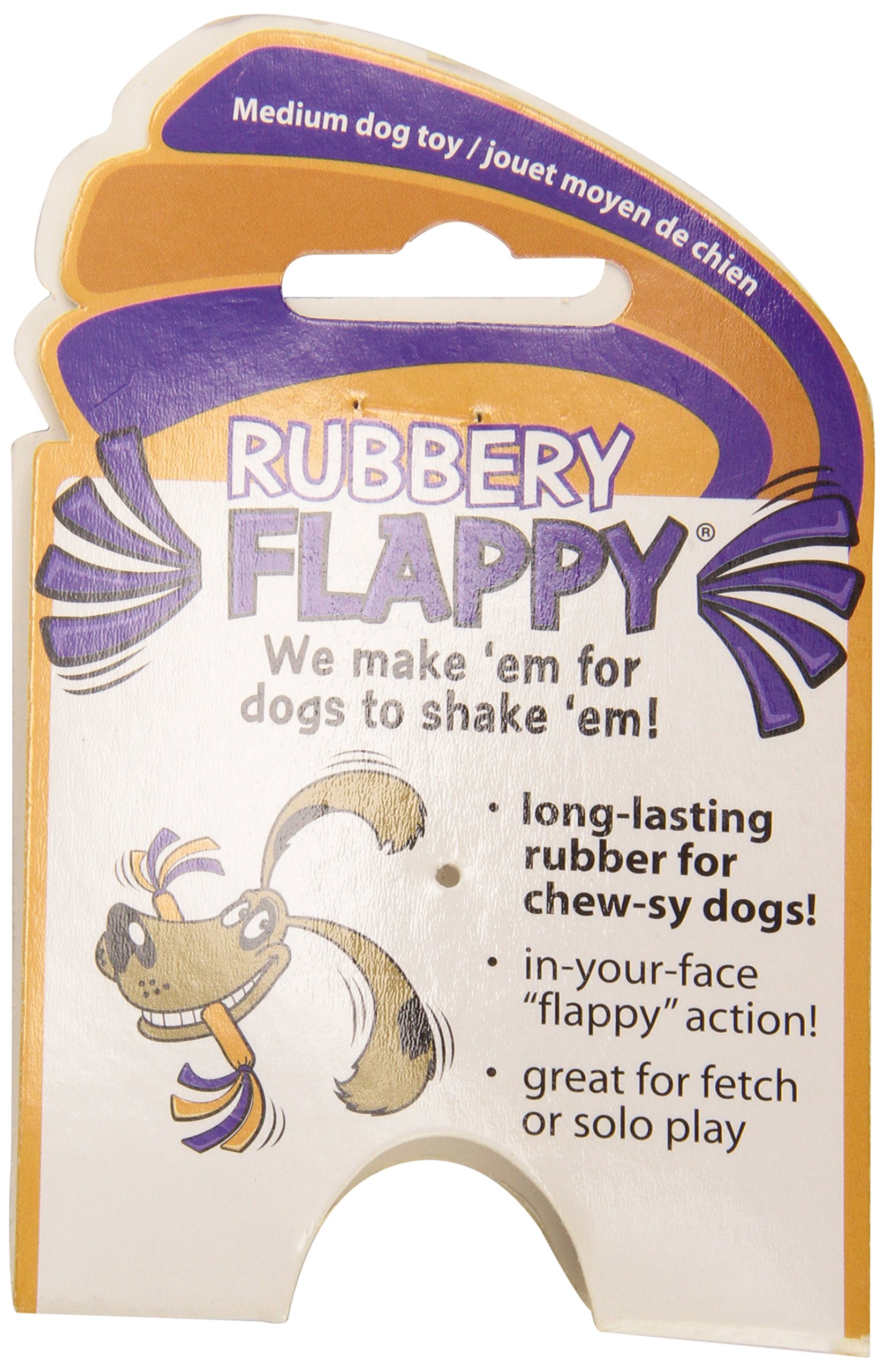 OurPets Flappy Rubber Dog Chew Toy for Medium Dogs - Durable Interactive Pet Toy for Aggressive Chewers, Fetch & Tug of War Play