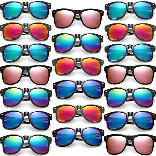 Black Frame+colorful Mirror Lens Lens 30 Pack