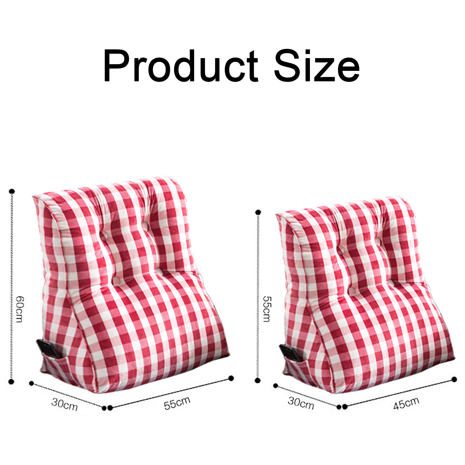 Multifunctional Reading Pillow - Soft Triangular Back Cushion with Removable Pearl Cotton Cover for Bed & Sofa Support | Perfect for Reading, Watching TV, and Relaxing at Home