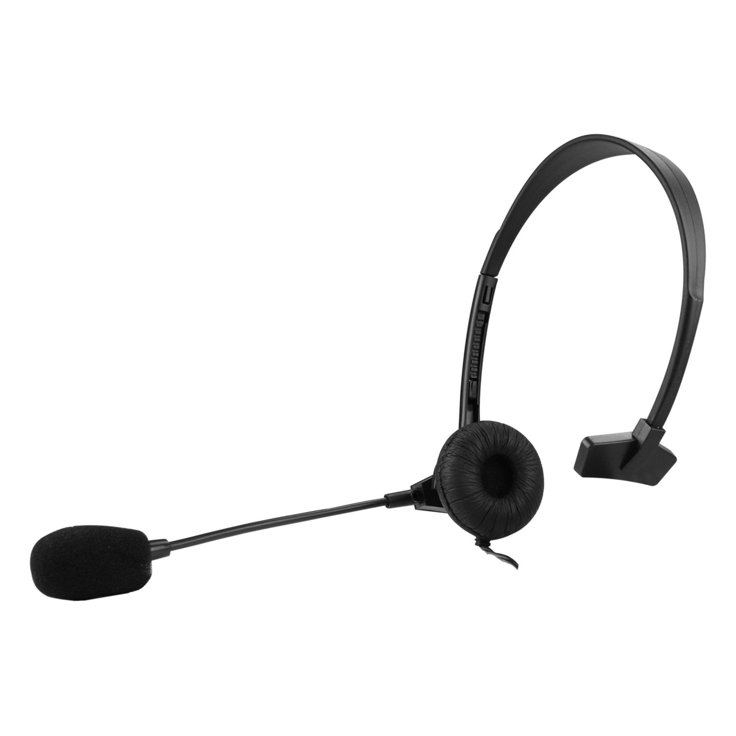 Premium Mono 3.5mm Hands-Free Headset with Boom Mic - 5ft Cord for iPhone, Samsung, LG, Motorola & More | Noise-Canceling for Calls, Gaming, Office & Remote Work